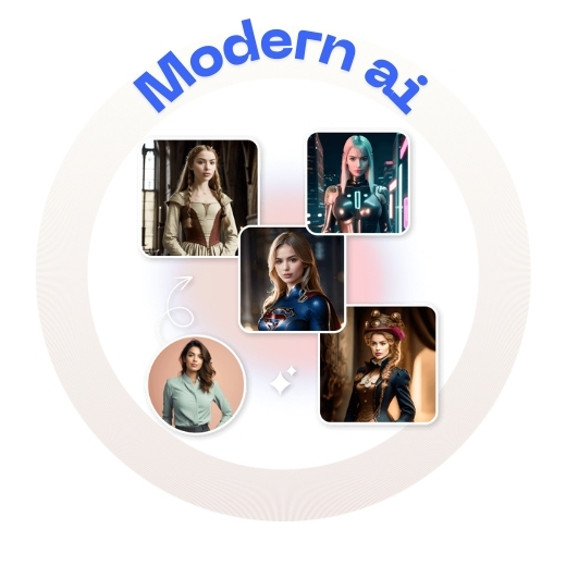 Examples of AI-generated characters suitable for face swapping